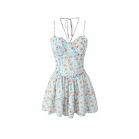 Halter neck dress with pleated puffy mini panty skirt - Thumbnail 3