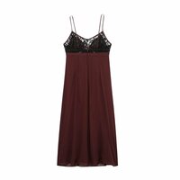 Fashionable lace trim lingerie dress - Thumbnail 1