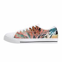 Womens Coral White Sneakers - Thumbnail 1
