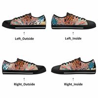 Womens Coral Black Sneakers - Thumbnail 10