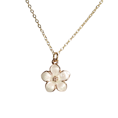 Magnolia flower necklace