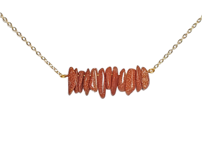 Goldstone Chip Necklace