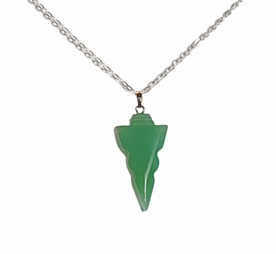 Green Aventurine Arrowhead Necklace