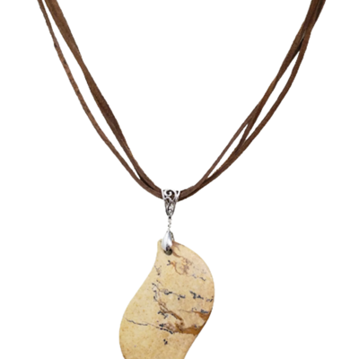 Abstract mexican picture jasper necklace