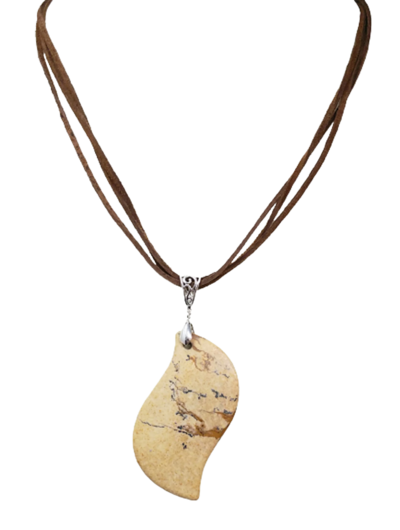 Abstract Mexican Picture Jasper Necklace