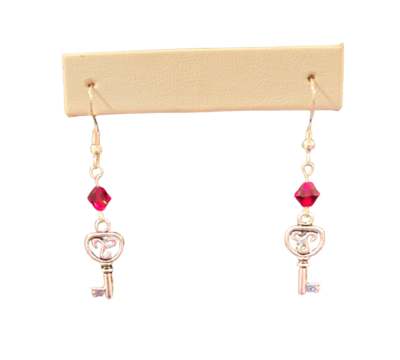 Celtic Key  Crystal Rhinestone Earrings