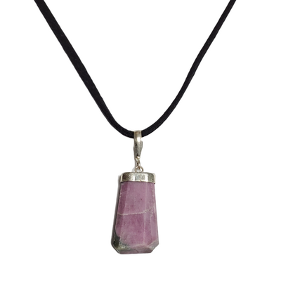 Ruby in zoisite pendant necklace