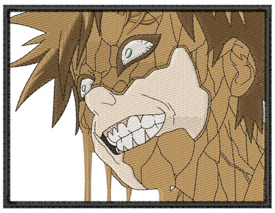 Anime Machine Embroidery Pattern Gaara Face Sand