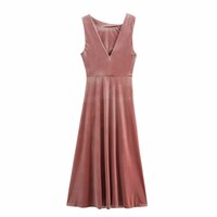 Sleek velvet mini dress - Thumbnail 1