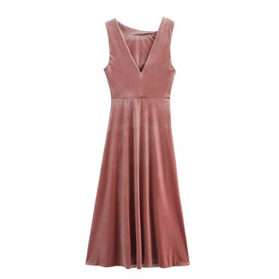 Sleek velvet mini dress