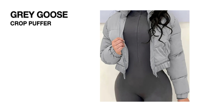 GREY GOOSE crop puffer