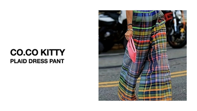 "PLAID IS FOR KITTENS" dress pant