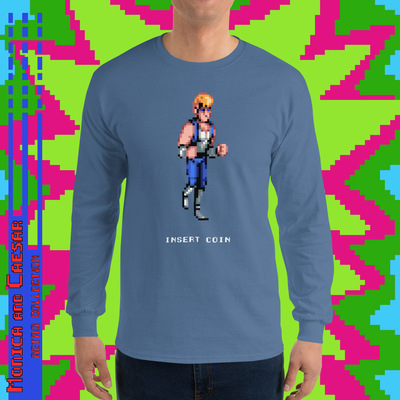 Retro gamer double dragon long sleeve shirt (4 colors)