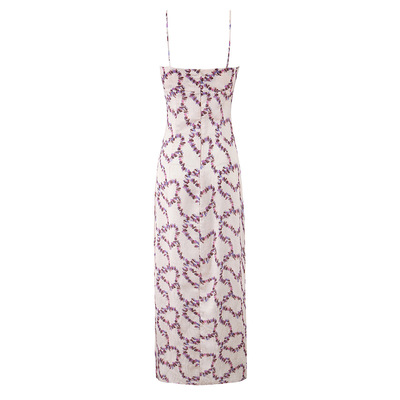 Floral suspender dress pure style waist hip dress