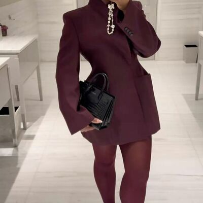 Burgundy luxury tights 
