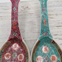 Vintage Big Spoon, Vintage Chinese Porcelain Large Soup Spoon, Hand Painted Asian Spoon, Mun Shou Spoon-4