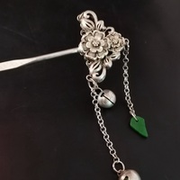 Collection of Chinese handmade Tibetan silver hairpins  - Thumbnail 14
