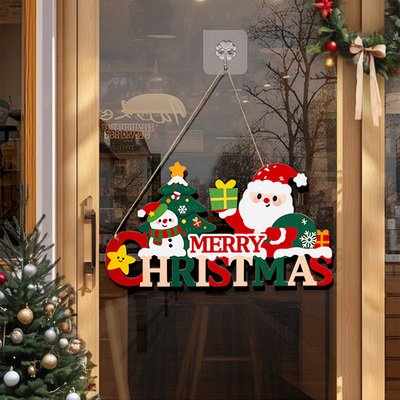 Wooden christmas pendant decoration for wall hanging ips505