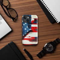 USA Flag Print MagSafe tough case for iPhone - Thumbnail 1