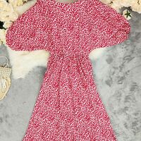 Bohemian style floral loose dress - Thumbnail 2