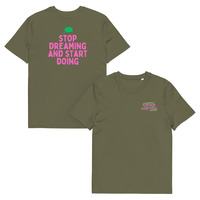 Unisex Organic Cotton T-Shirt with Front Embroidery & Back Print - Thumbnail 17