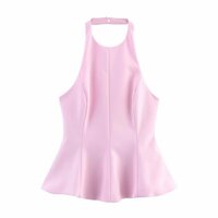 Short skirt-style backless elastic outerwear casual top - Thumbnail 1