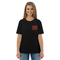 Unisex Organic Cotton T-Shirt | Front Embroidered & Back Printed - Thumbnail 1