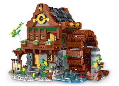 Unique No-Name Medieval Watermill Building Blocks