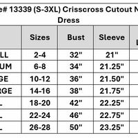White Mark Women's Crisscross Neckline Relaxed Dress, Sizes S-XL - Thumbnail 9