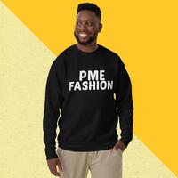 PME Fashion basic white letters Unisex Premium Sweatshirt - Thumbnail 1