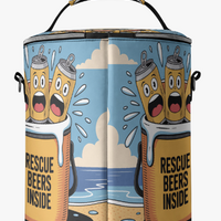 *Rescue Beers Inside, Funny | Soft Insulated Cooler | Humorous Cartoon Design | Free Ship  - Thumbnail 5