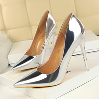 Fashion Leather Pumps 7.5cm 10.5cm High Heels for women girls - Thumbnail 4