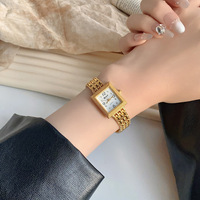 Luxurious Zircon Retro Style Golden Digital Dial Fashion Watch - Thumbnail 8