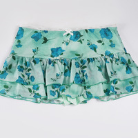 Small fresh printed mesh low waist cake skirt - Thumbnail 1