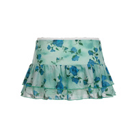 Small fresh printed mesh low waist cake skirt - Thumbnail 2