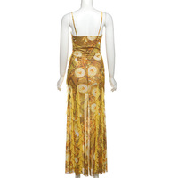 Solid color slim high waist fashionable V-neck suspender sleeveless dress - Thumbnail 4