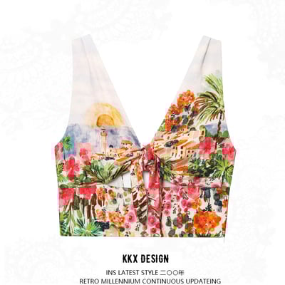 Printed knot top