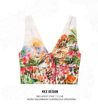 Printed knot top