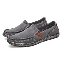 Men's fashionable washed denim breathable loafers 4 colors - Thumbnail 1