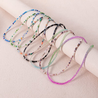  women's bohemia short necklace handmade fashion creative colorful rice bead necklace - Thumbnail 1