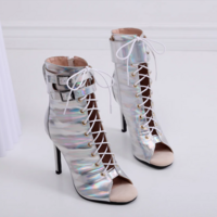 Silver Sexy Stilettos Booties  - Thumbnail 1