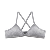 Women Sexy Deep V Cotton Wireless Bras  - Thumbnail 3