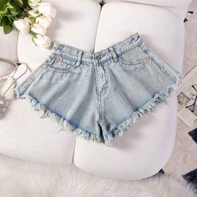 Women Wide Leg Loose Denim Shorts Jeans
