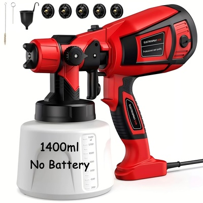 BELITA AMY High-Pressure HVLP Paint Sprayer – Electric Airless Spray Gun with 3 Patterns, 27oz Container, 6000mAh Rechargeable Battery 