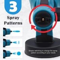 BELITA AMY High-Pressure HVLP Paint Sprayer – Electric Airless Spray Gun with 3 Patterns, 27oz Container, 6000mAh Rechargeable Battery  - Thumbnail 5