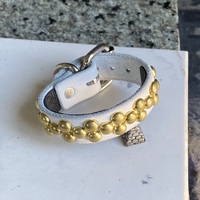 2-1-2 Golden Small Domestuds Wristband - Thumbnail 5