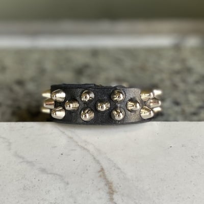 Classic 2-1-2 short british studs wristband (premade)