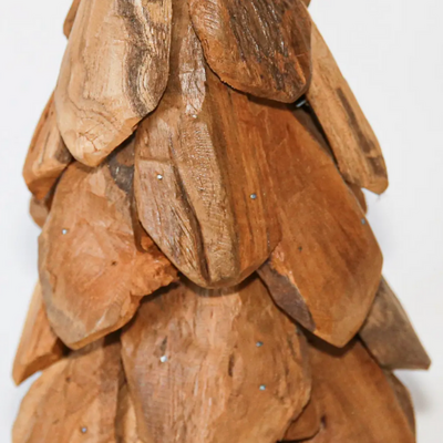 The teak tree! hand-crafted for year-round cabin decor 