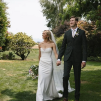Mermaid White V Neck Strapless Long Prom Dress Wedding Dress - Thumbnail 1