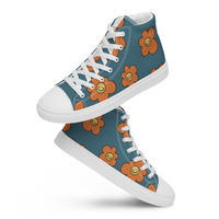 Sketchy Floral high top canvas shoes - Thumbnail 4